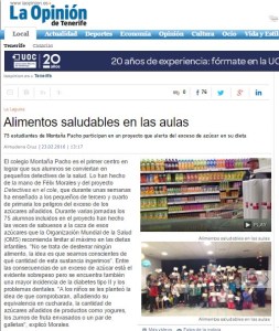 Noticia La Opinión Tenerife Concísate Detectives en el cole colegio Montaña Pacho