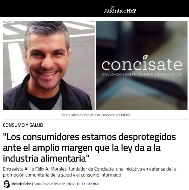 entrevista altántico hoy concísate félix morales consumo salud