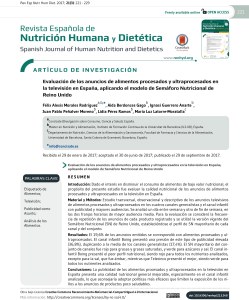 portada artículo Félix A. Morales Concísate alimentación publicidad España televisión semáforo nutricional